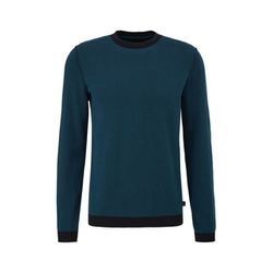 Q/S designed by Fine knit sweater with on - blue (69W0)