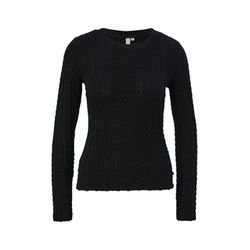 Q/S designed by Knit pattern shirt  - black (9999)