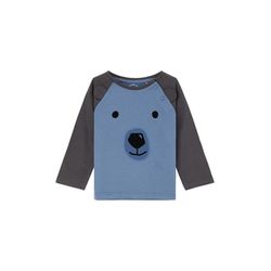s.Oliver Red Label T-shirt long avec visage d'ours  - bleu (5283)