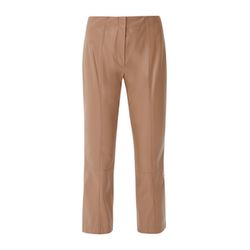s.Oliver Black Label Regular: pantalon similicuir - brun (8612)