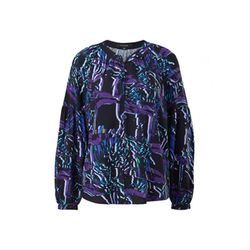 comma Viscose blouse with an abstract pattern - black/purple/blue (99A1)
