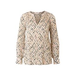 s.Oliver Black Label Pleated blouse with print - beige (02A3)