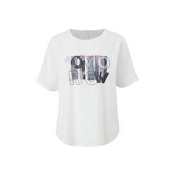 s.Oliver Red Label T-shirt with front print - white (02D0)