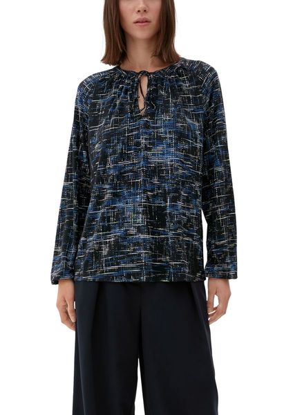 s.Oliver Red Label Jersey blouse with allover pattern  - black (99A0)