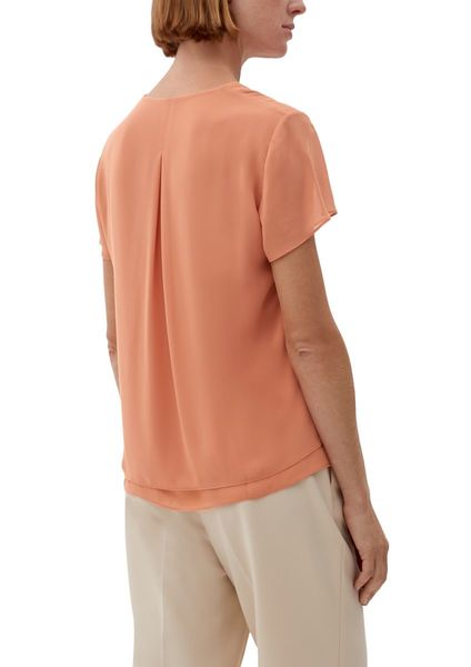 s.Oliver Black Label Short-sleeved blouse in a layered design - orange (2275)