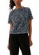 Q/S designed by Cropped T-shirt with an all-over print - blue (52A3)
