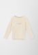s.Oliver Red Label T-shirt à manches longues avec broderie d'écriture  - beige (0805)