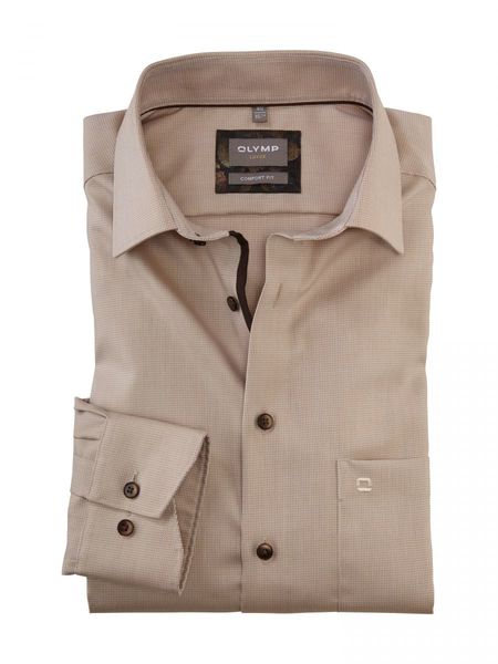 (22) braun/beige 42 - Comfort - Businesshemd Fit Olymp