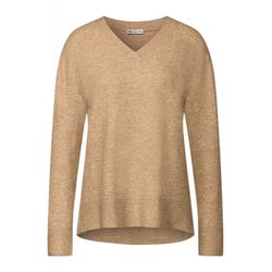 Street One Pullover mit V-Ausschnitt - beige (14132)