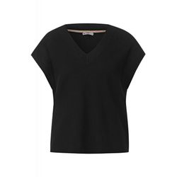 Street One Sleeveless v-neck sweater - black (10001)