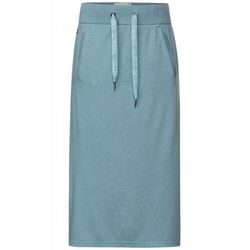 Street One Soft midi skirt in jogging style - blue (14394)