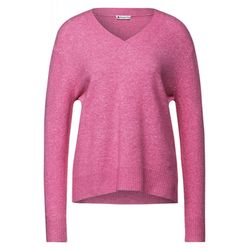 Street One Pullover mit V-Ausschnitt - pink (14249)