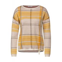 Cecil Check pattern sweater - yellow/beige (33223)