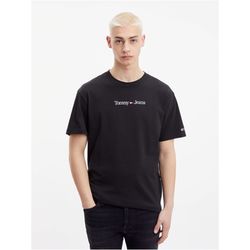 Tommy Jeans Classic Fit T-Shirt with Embroidered Logo - black (BDS)