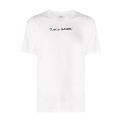 Tommy Jeans Classic Fit T-Shirt mit aufgesticktem Logo - weiß (YBR)