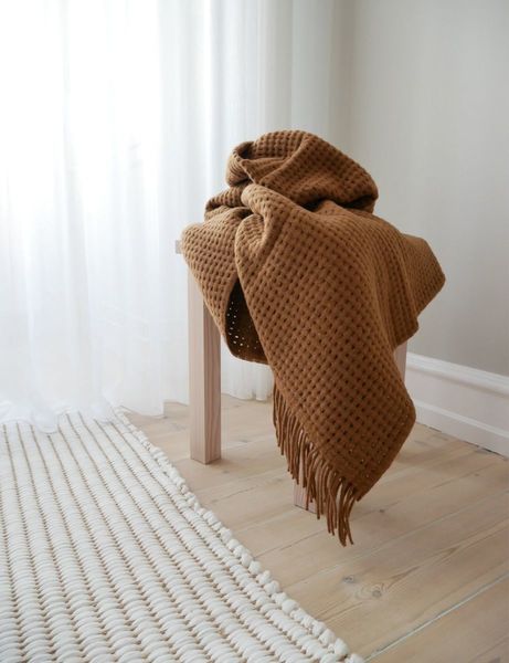Elvang Blanket - Basket  - brown (Camel)
