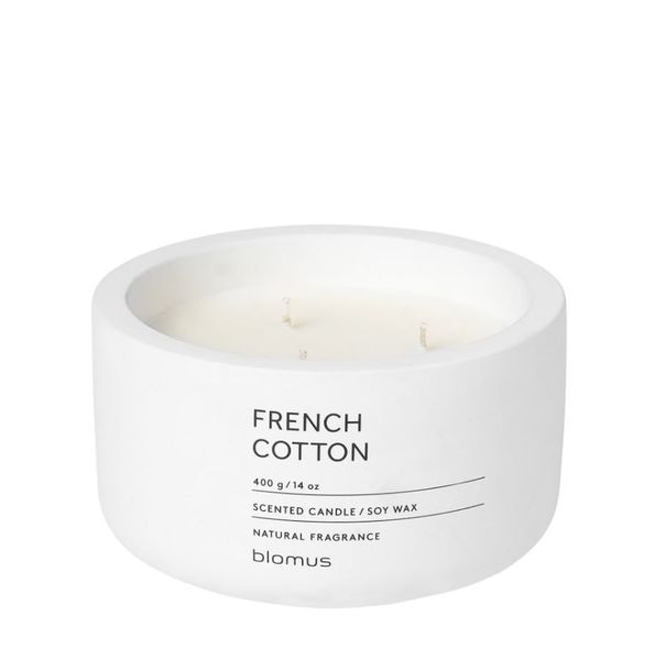 Blomus Scented Candle French Cotton - Lily White - white (white)
