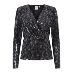 ICHI Long sleeve shirt with sequins - black (194008)