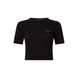 Calvin Klein T-shirt court slim avec écusson - noir (BEH)