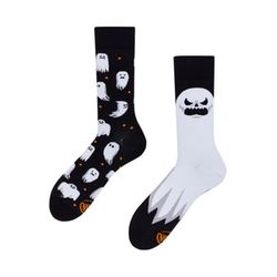 Many Mornings Socks - The Ghost - white/black (00)