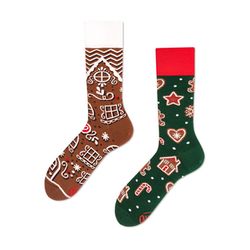 Many Mornings Chaussettes THE GINGERBREAD MAN - vert/brun (00)