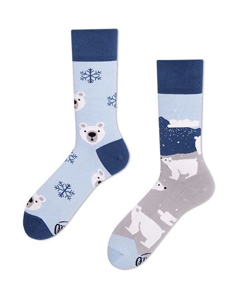Many Mornings Socks  - Polar Bear - blue (00)