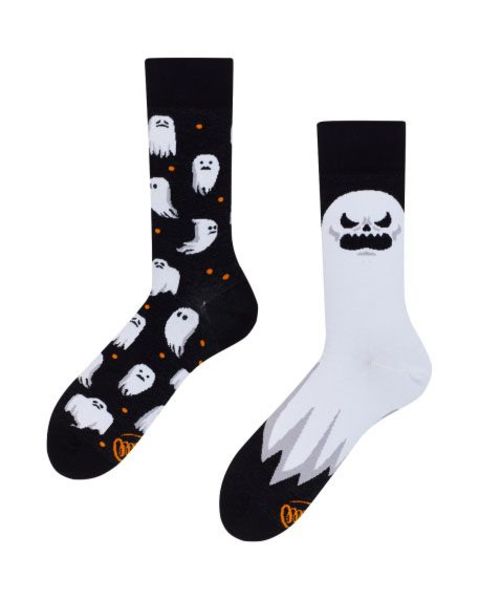 Many Mornings Chaussettes - The Ghost - blanc/noir (00)