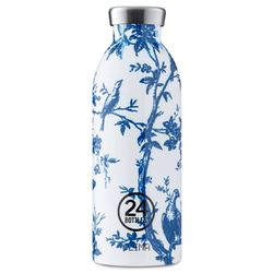 24Bottles Drinking bottle CLIMA (500ml) - white/blue (Silkroad)