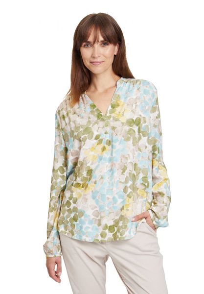 Betty & Co Overblouse - green/yellow/blue (8853)