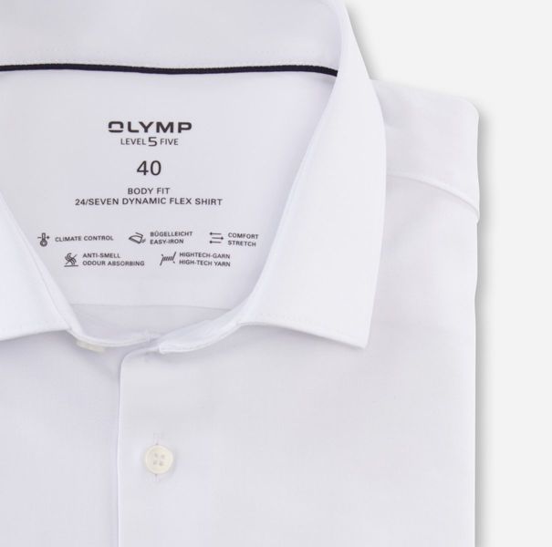 Olymp Body fit : Chemise d'affaires 24/Seven - blanc (00)