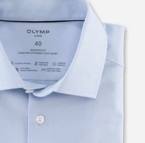 Olymp Modern Fit : chemise d'affaires - bleu (11)