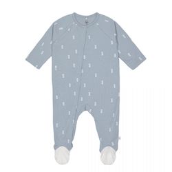 Lässig Baby Schlafanzug mit Füßen GOTS -  (Bleu)