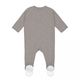 Lässig Baby pajamas with feet GOTS - gray (Taupe)