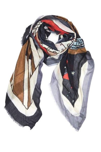 MOMENT Printed Scarf - brown (221)