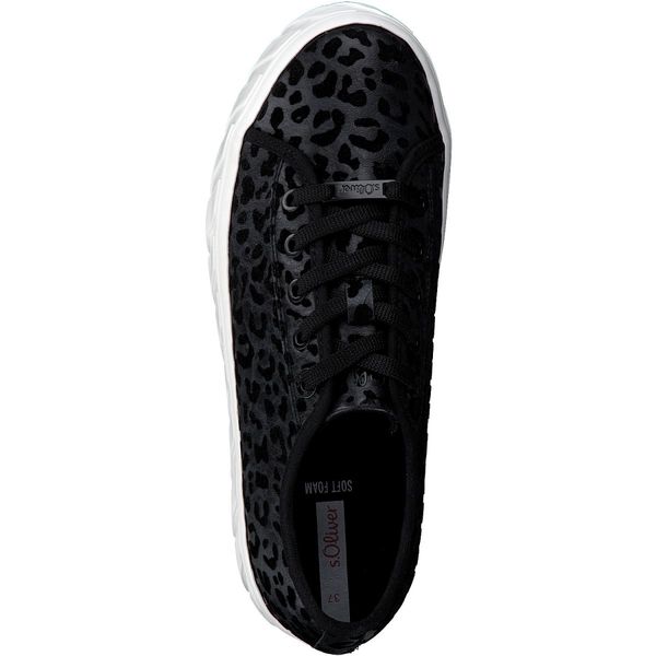 s.Oliver Red Label Sneaker with animal print - black (902)