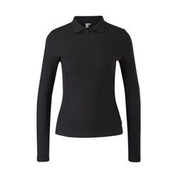 Q/S designed by Long-sleeved shirt with turn-down collar - black (9999)