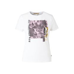 Q/S designed by T-shirt en coton avec imprimé - blanc (01D0)