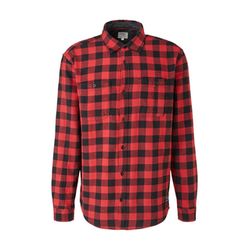 Q/S designed by Regular: shirt with a checked pattern - red (36N0)