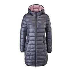 Q/S designed by Quilted coat with hood - purple/gray (9858)