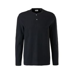 s.Oliver Red Label Long sleeve top with a Henley collar - black (9999)