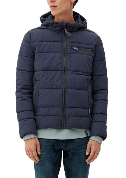 Q/S designed by Quilted jacket with hood - blue (5958)