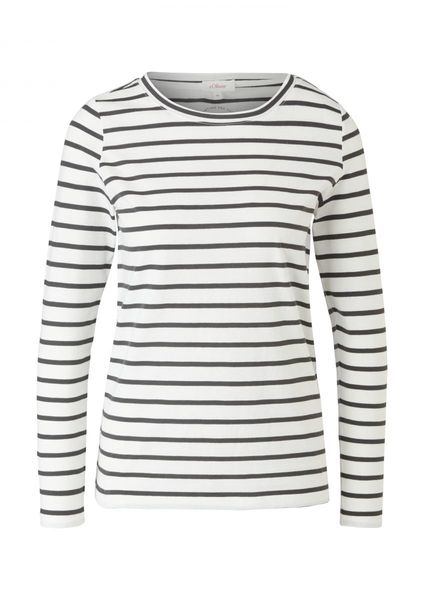 s.Oliver Red Label Striped long sleeve jersey top - blue (59G2)