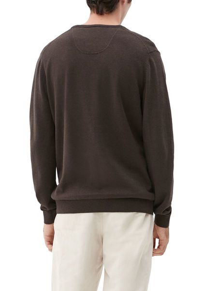 s.Oliver Red Label Regular fit: fine knit sweater - brown (88W0)