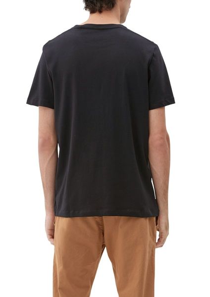 s.Oliver Red Label Regular fit: T-shirt with label print - black (99D1)