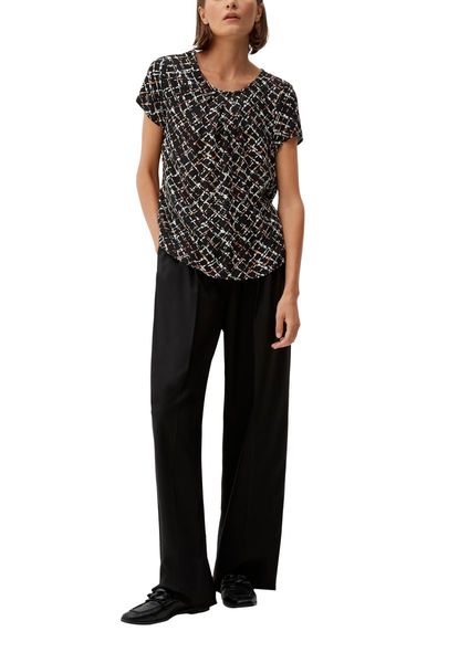 s.Oliver Black Label Blouse with an all-over print - black (99A3)