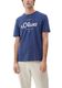 s.Oliver Red Label Regular fit: T-shirt with label print - blue (56D1)