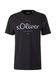s.Oliver Red Label Regular fit: T-Shirt mit Label-Print - schwarz (99D1)