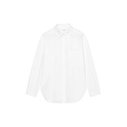 Marc O'Polo Hemdbluse oversize aus Paper-Touch-Baumwolle - weiß (100)