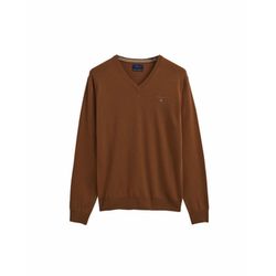 Gant Super Fine Lambswool V-Neck Sweater - brown (227)