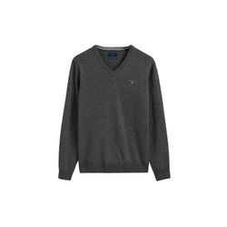 Gant Super Fine Lambswool V-Neck Sweater - gray (92)